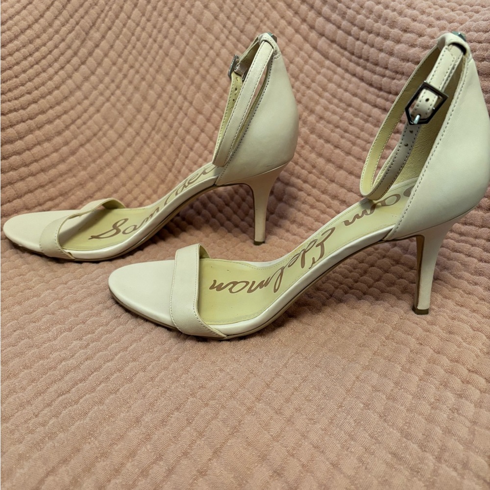 Sam Edelman Patti Nude Leather Ankle Strap Sandals Size 9 - Picture 6 of 12
